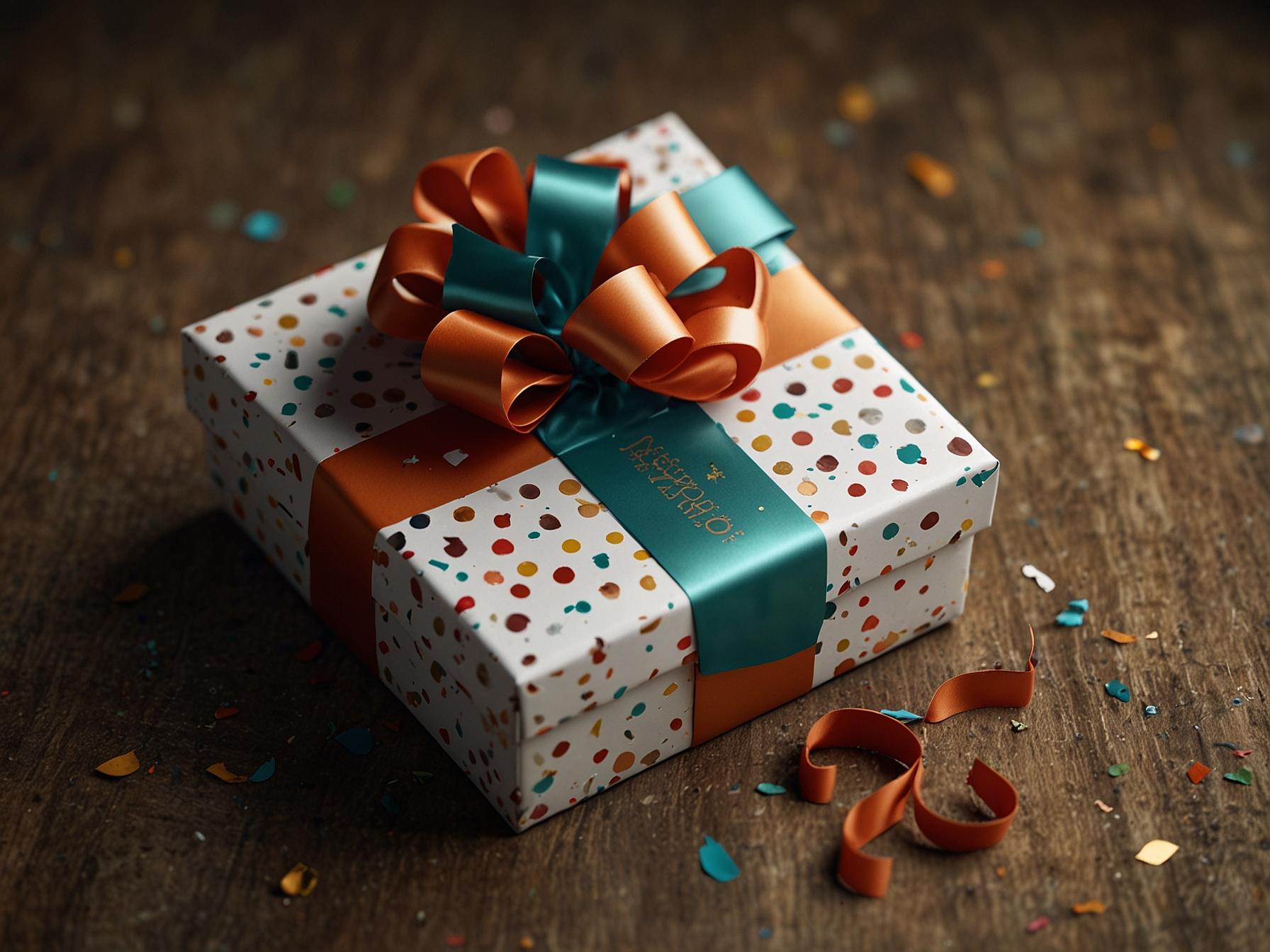 Registration promo with gift box and smartphone