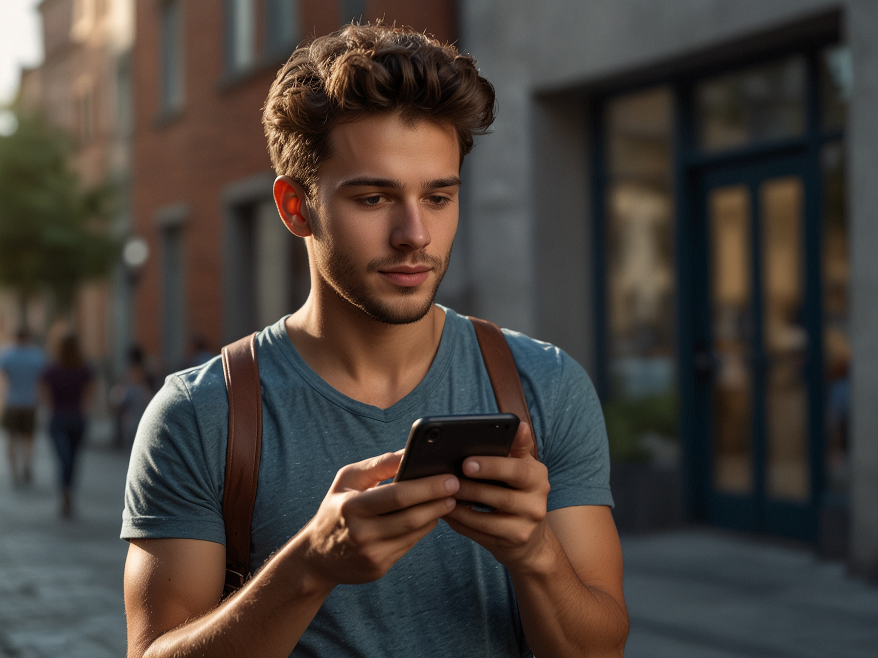 Person using SpinBet mobile app with notifications